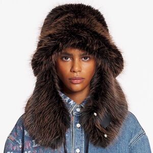 LANVIN X FUTURE FAUX FUR FISHERMAN HAT